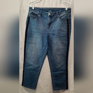 Any Item $10- Send an Offer (Purses Excluded)- Crop jeans with embroidery detail